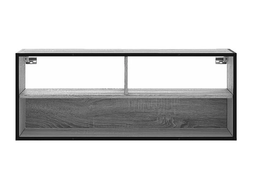 Meuble TV sonoma gris 100x31x39,5 bois d'ingénierie et métal