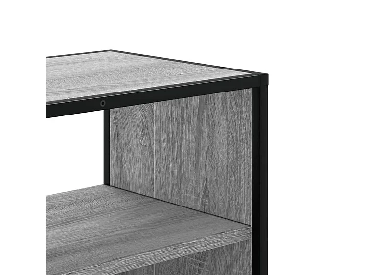 Meuble TV sonoma gris 100x31x39,5 bois d'ingénierie et métal