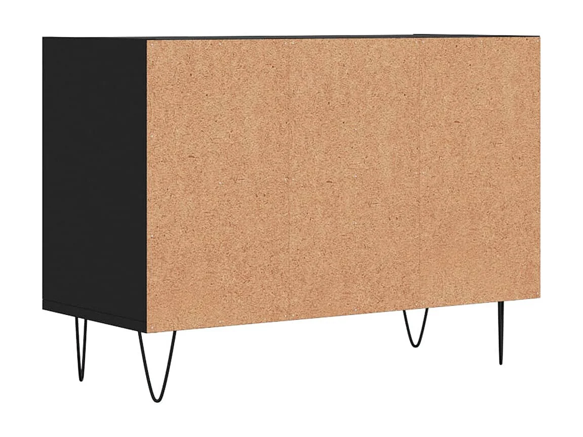 Meuble TV noir 69,5 x 30x50 bois d'ingénierie