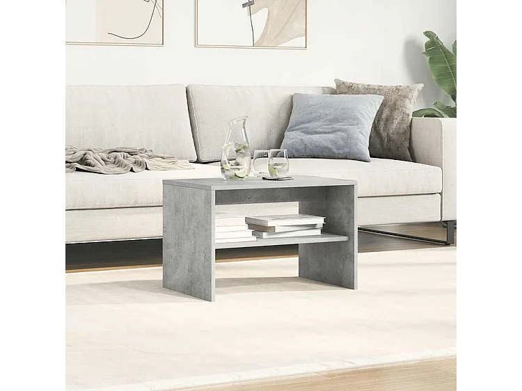 Meuble TV gris béton 60x40x40 bois d'ingénierie