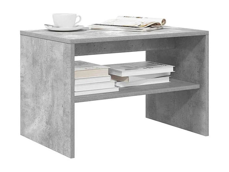 Meuble TV gris béton 60x40x40 bois d'ingénierie