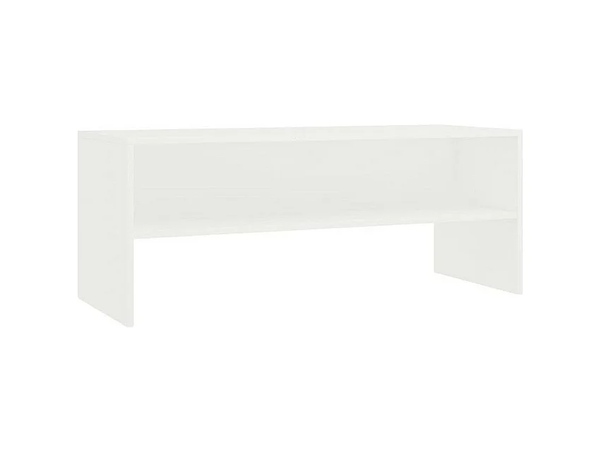 Meuble TV bois blanc Thela 100cm