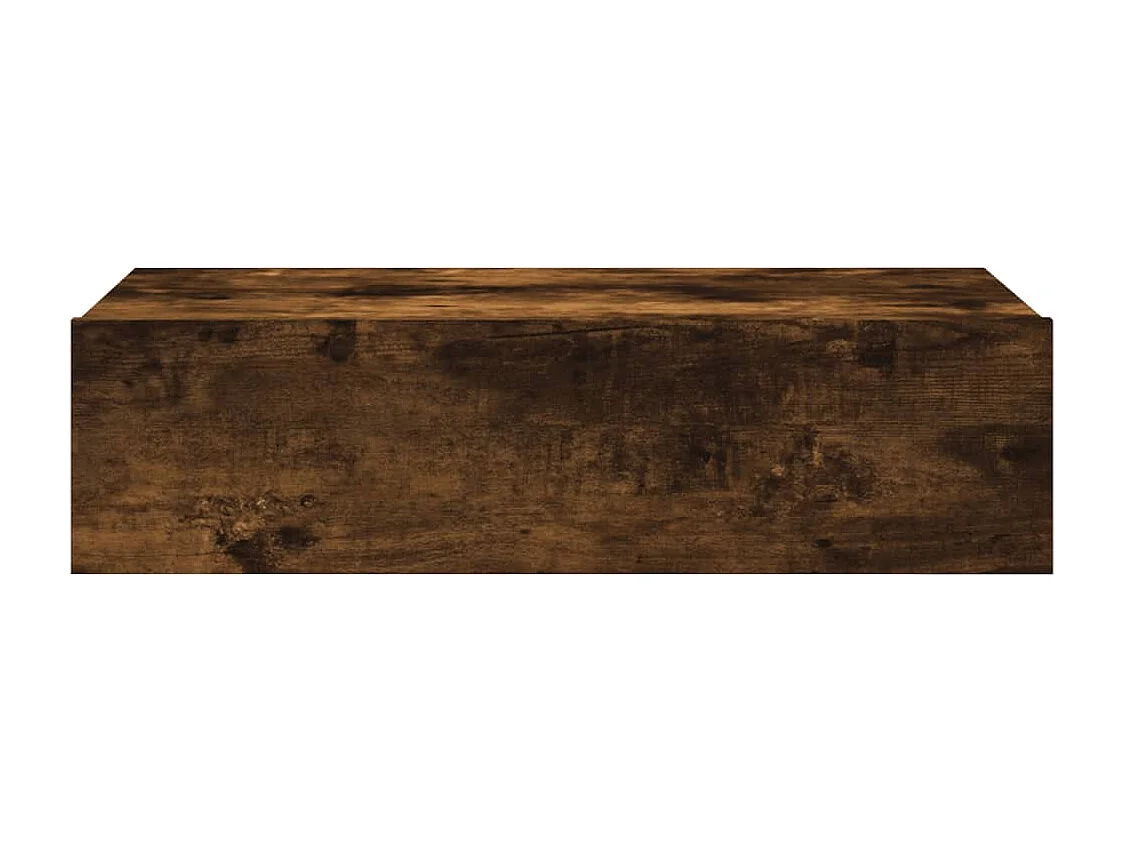 Meuble TV avec éclairage LED chêne fumé 60x35x15,5