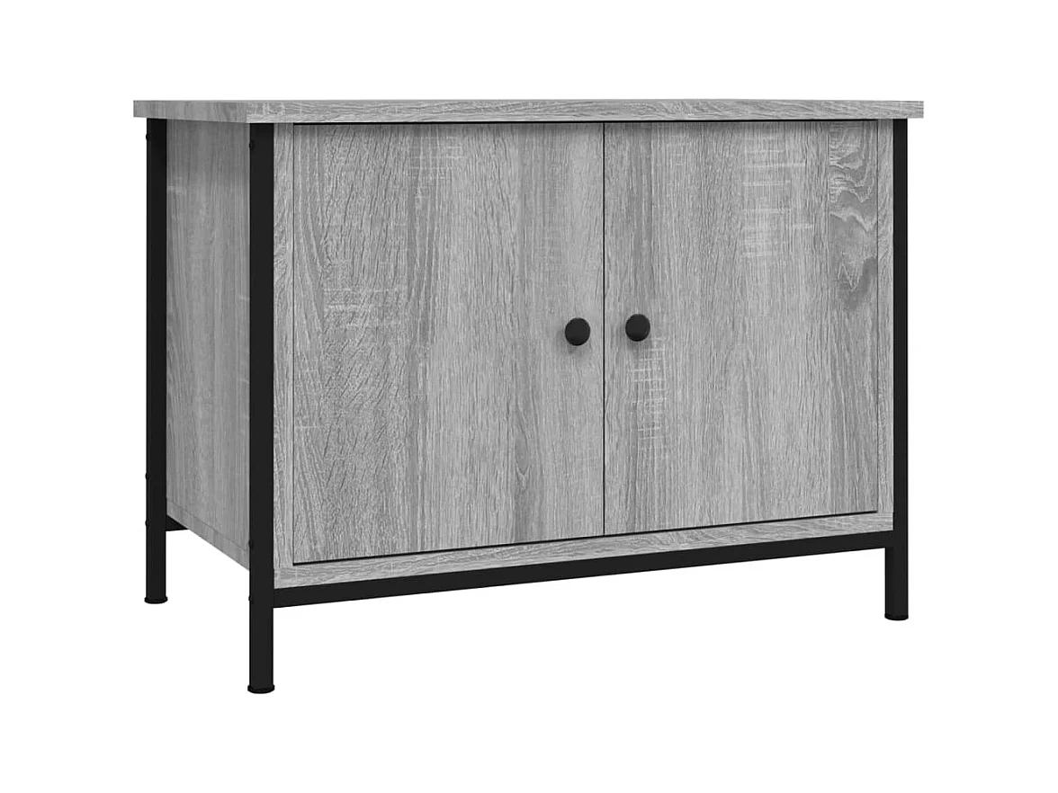 Meuble TV avec portes sonoma gris 60x35x45 bois d'ingénierie