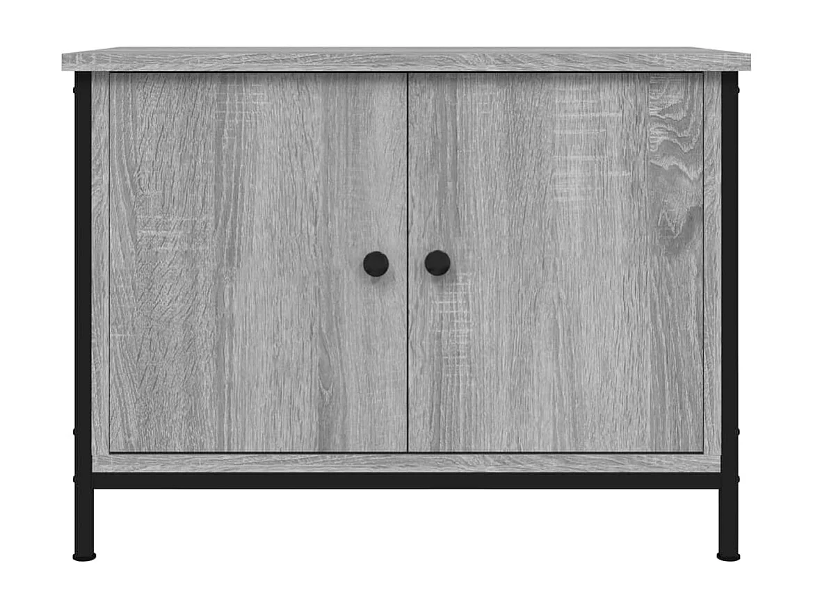 Meuble TV avec portes sonoma gris 60x35x45 bois d'ingénierie