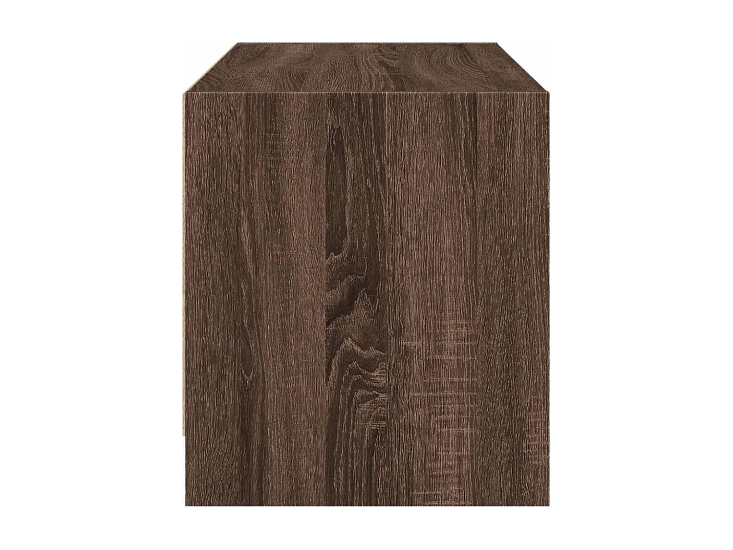 Meuble TV avec portes en verre chêne marron 68x37x42