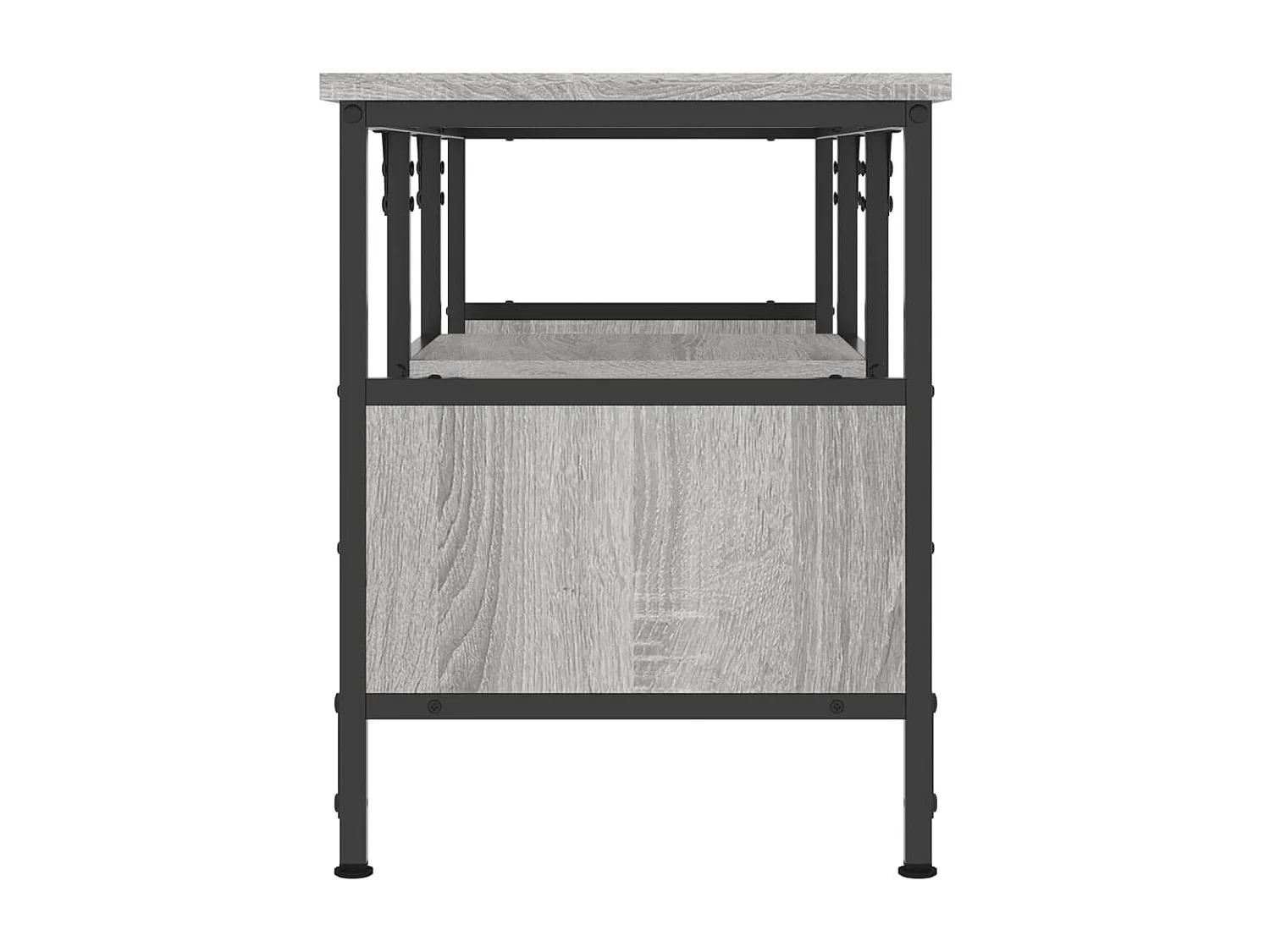 Meuble TV sonoma gris 100x35x45 bois d'ingénierie et fer