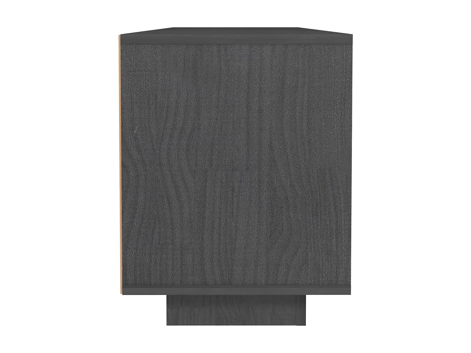 Meuble TV Gris 110x30x40 Bois de pin massif
