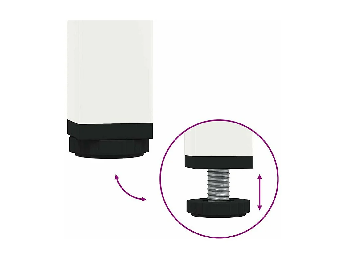 Meuble TV blanc 202x39x43,5 acier laminé à froid