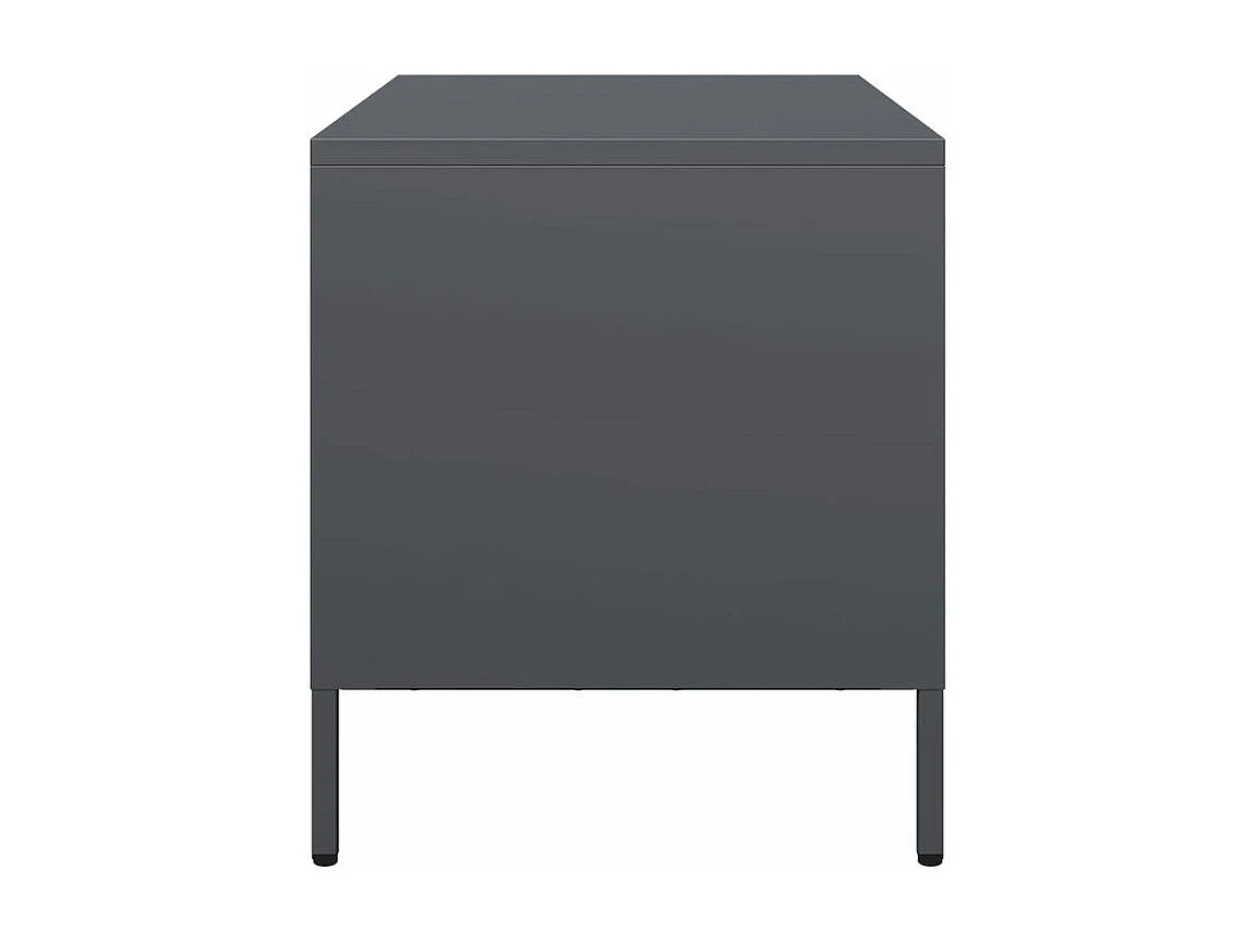 Meuble TV anthracite 68x39x43,5 acier laminé à froid