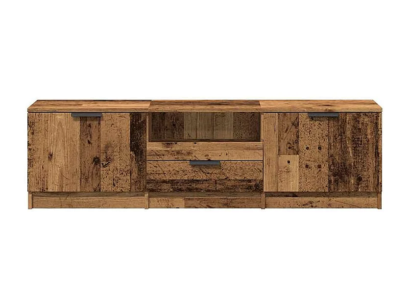 Meuble TV vieux bois 140x35x40 bois d'ingénierie