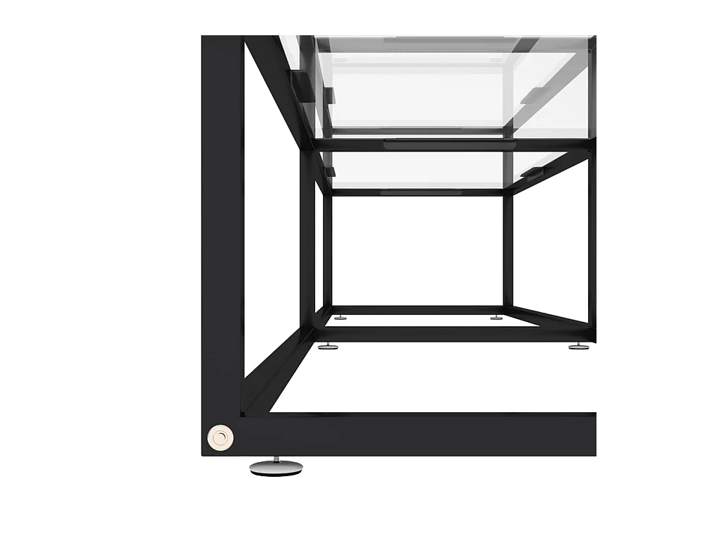 Meuble TV Transparent 180x40x40,5 Verre trempé