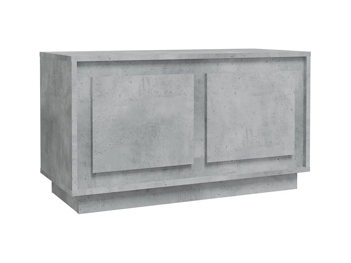 Meuble TV gris béton 80x35x45 bois d'ingénierie