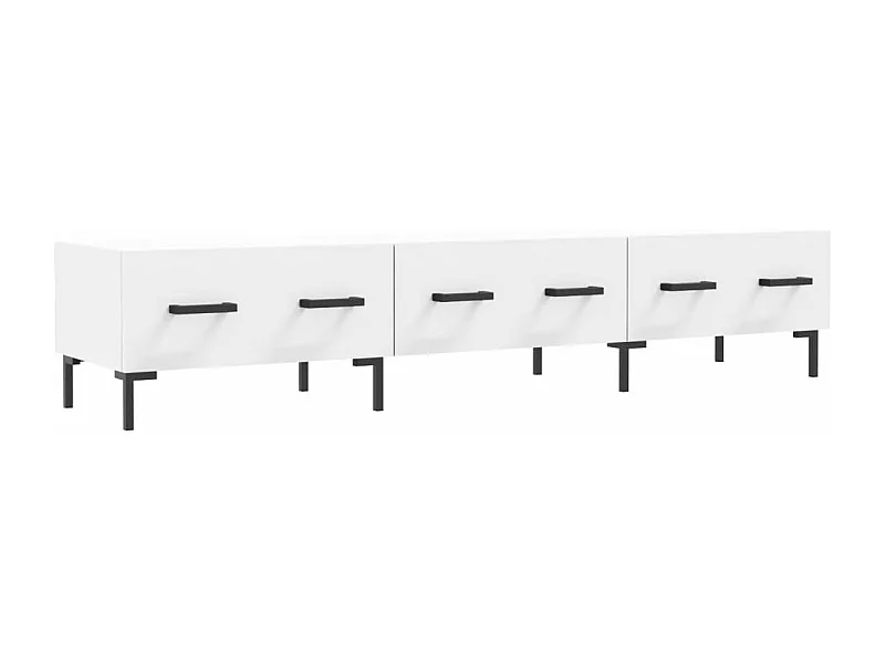 Meuble TV blanc 150x36x30 bois d'ingénierie