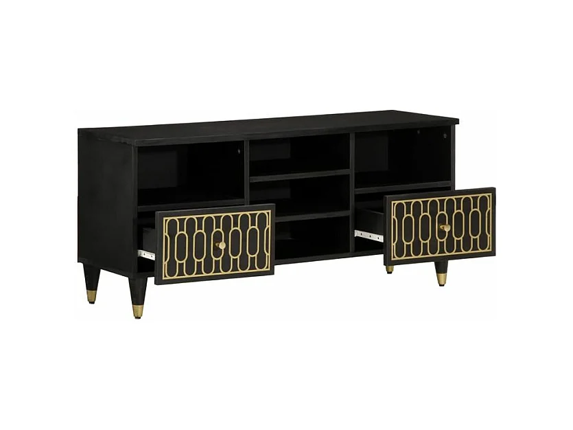 Meuble TV 100x33x46 bois massif de manguier