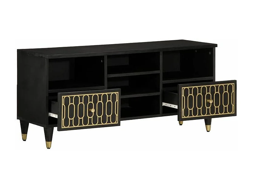 Meuble TV 100x33x46 bois massif de manguier