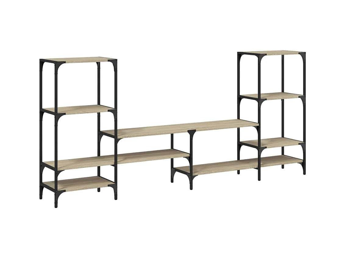 Meuble TV chêne sonoma 206,5x28,5x95 bois d'ingénierie