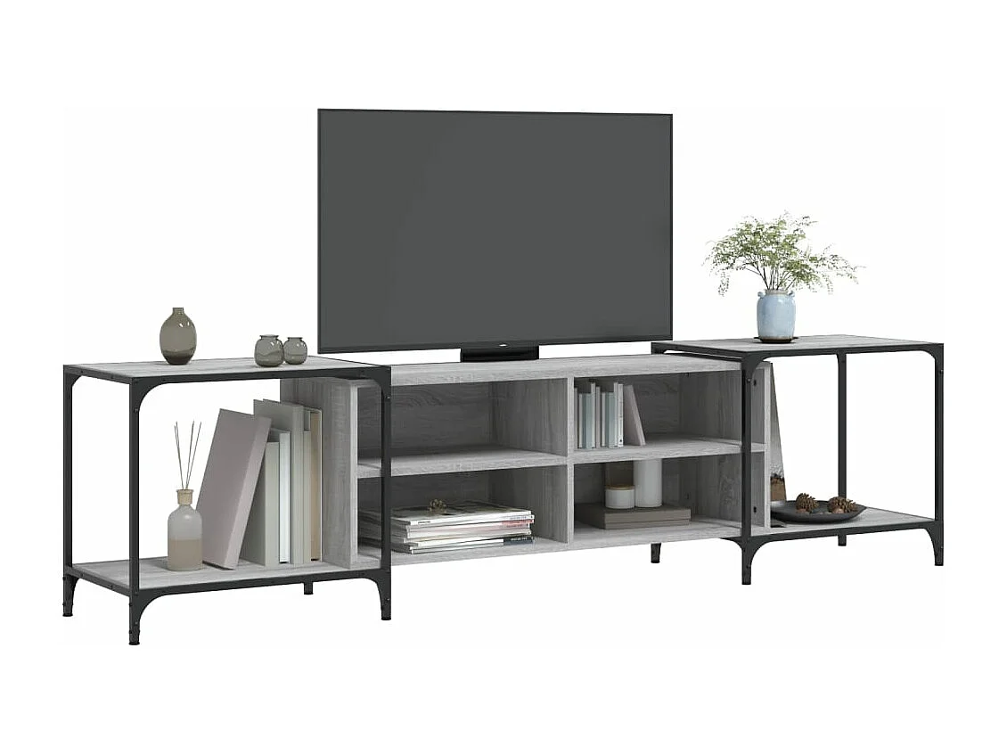 Meuble TV sonoma gris 203x37x50 Bois d'ingénierie