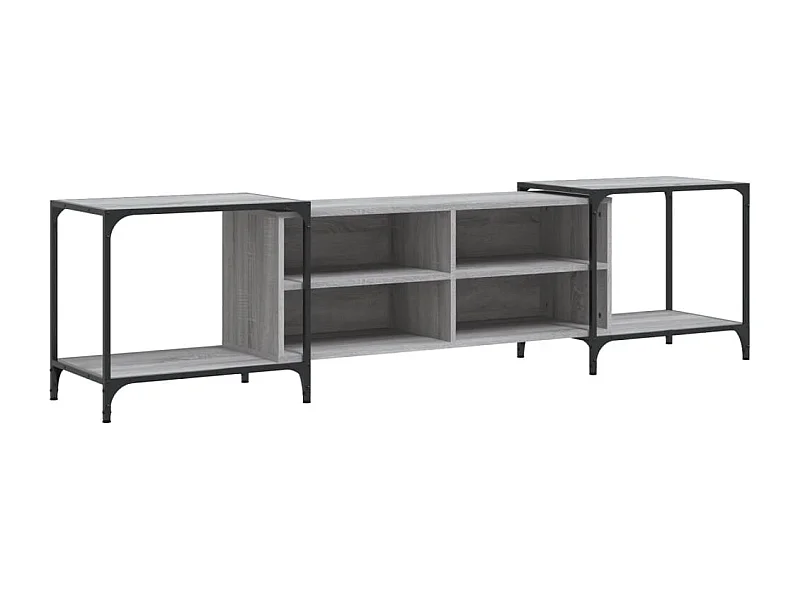 Meuble TV sonoma gris 203x37x50 Bois d'ingénierie