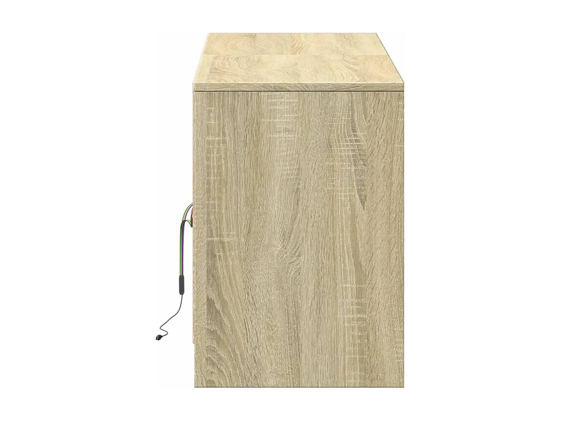 Meuble TV avec LED chêne sonoma 139,5x34x50 bois d'ingénierie