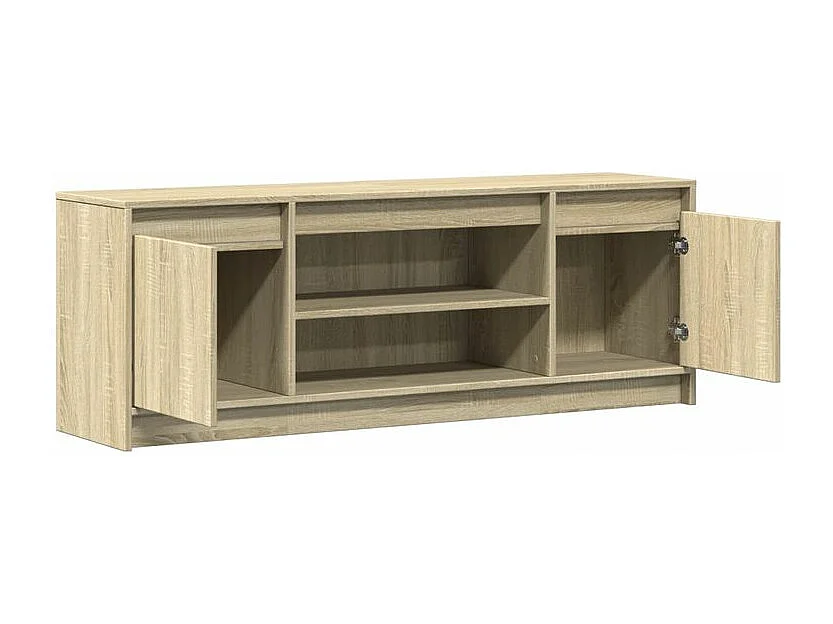Meuble TV avec LED chêne sonoma 139,5x34x50 bois d'ingénierie