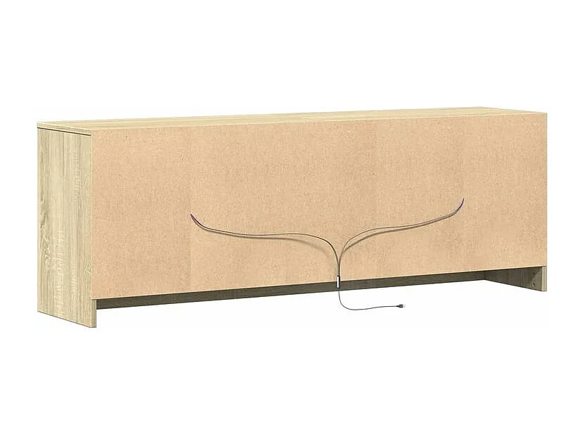 Meuble TV avec LED chêne sonoma 139,5x34x50 bois d'ingénierie