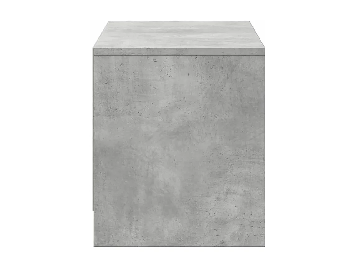 Meuble TV avec LED gris béton 97x34x40 bois d'ingénierie