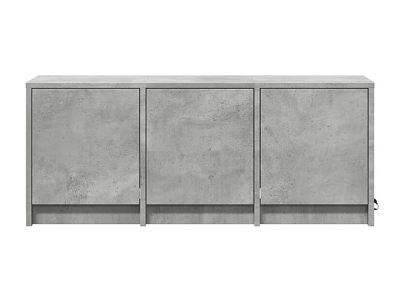 Meuble TV avec LED gris béton 97x34x40 bois d'ingénierie