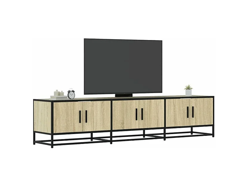 Meuble TV chêne sonoma 180x35x41 bois d'ingénierie