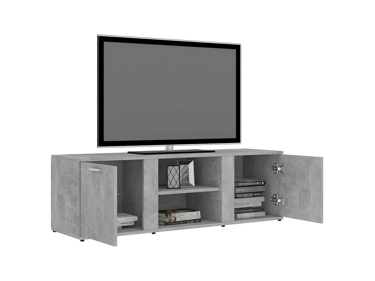 Meuble TV Gris béton 120x34x37
