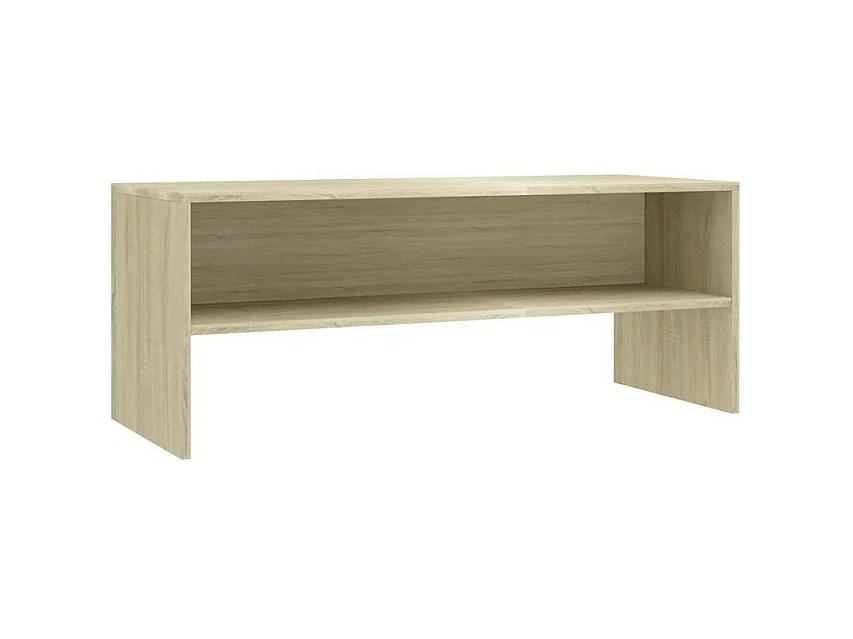 Meuble TV bois chêne clair Thela 100cm