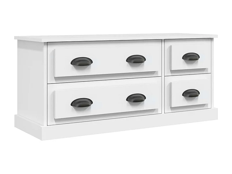Meuble TV blanc 100x35,5x45 bois d'ingénierie