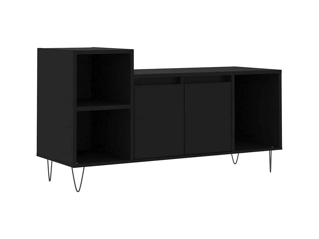Meuble TV Noir 100x35x55 Bois d'ingénierie