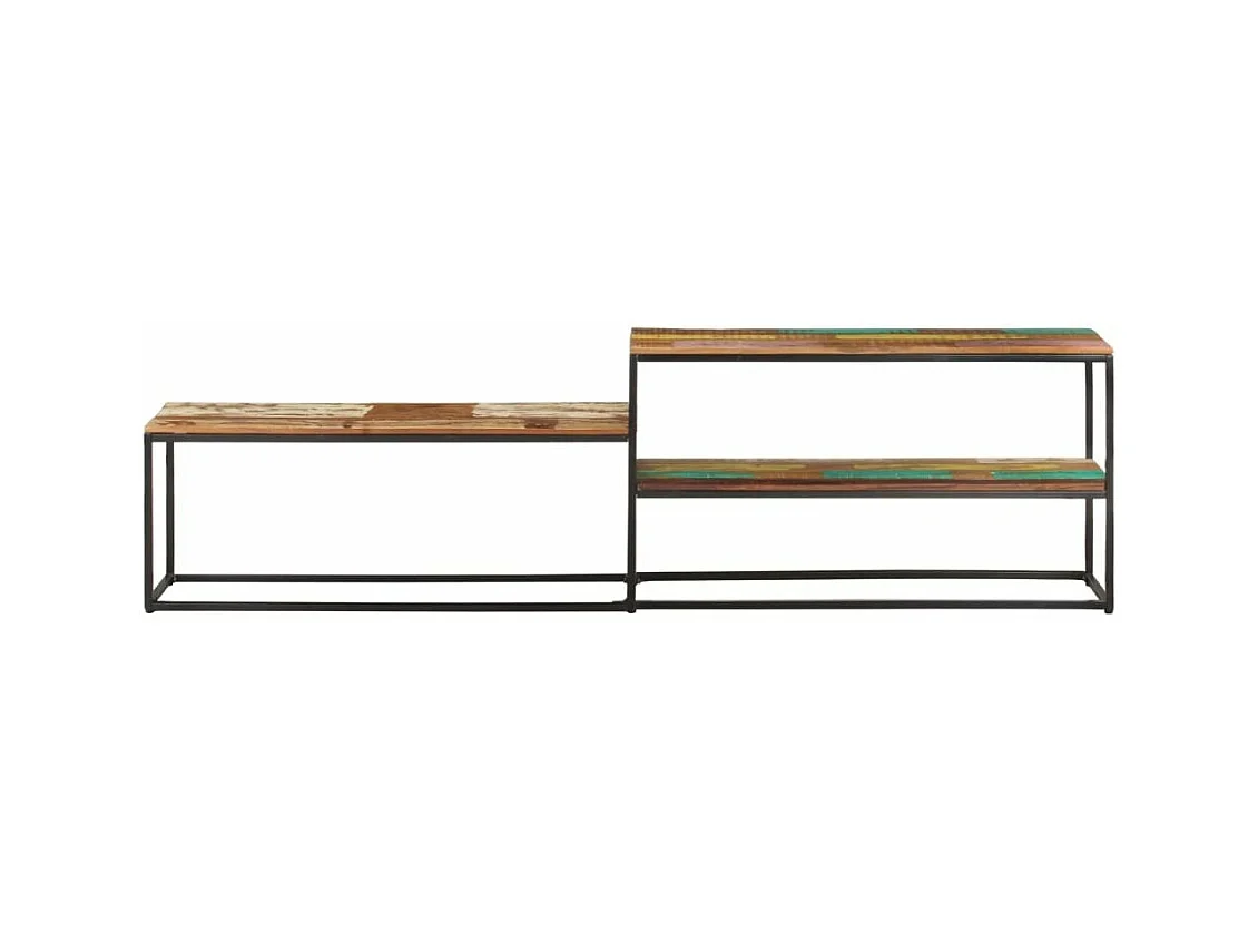 Meuble TV 180x30x50 Bois de récupération massif