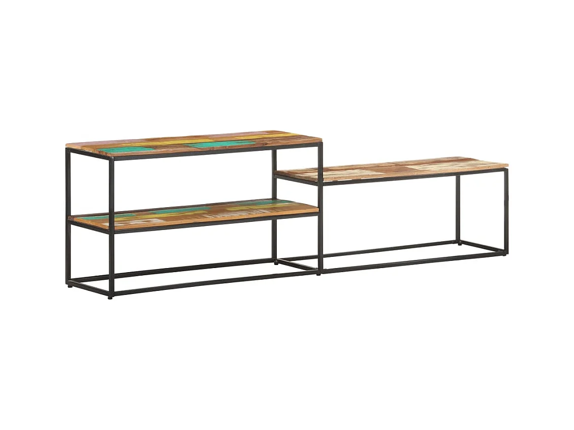 Meuble TV 180x30x50 Bois de récupération massif