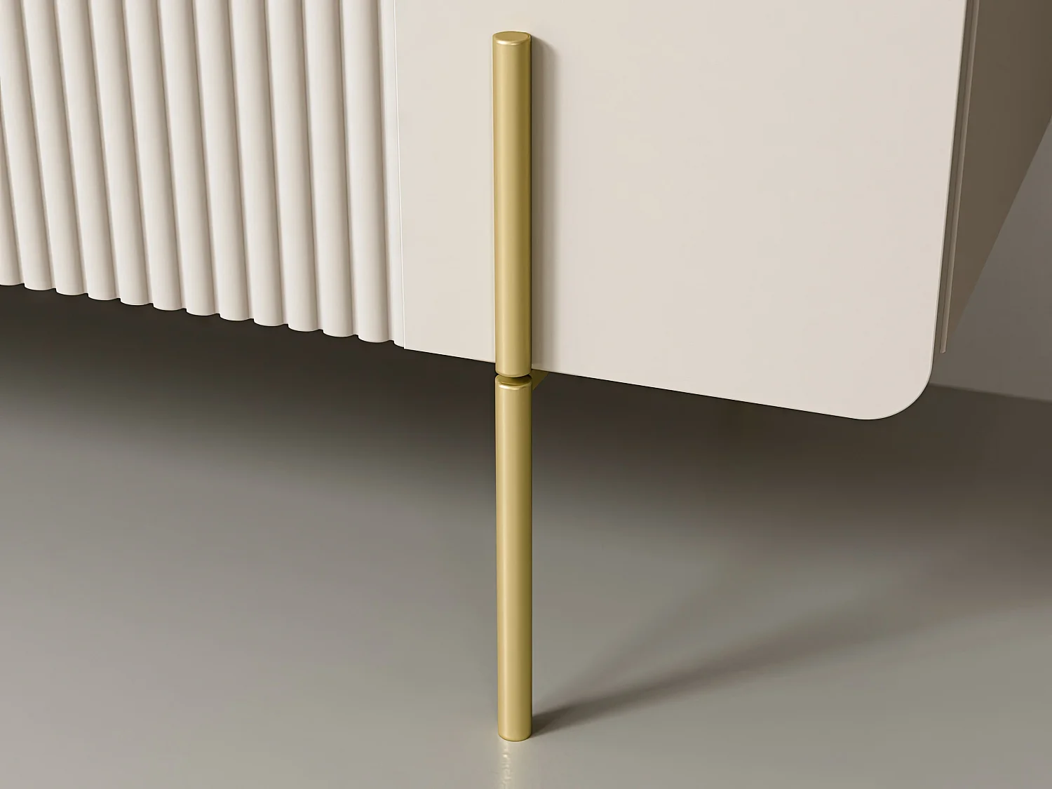 Couchtisch mit 2 Schubladen und Fuß aus Kaschmirmetall, 100 x 40 cm