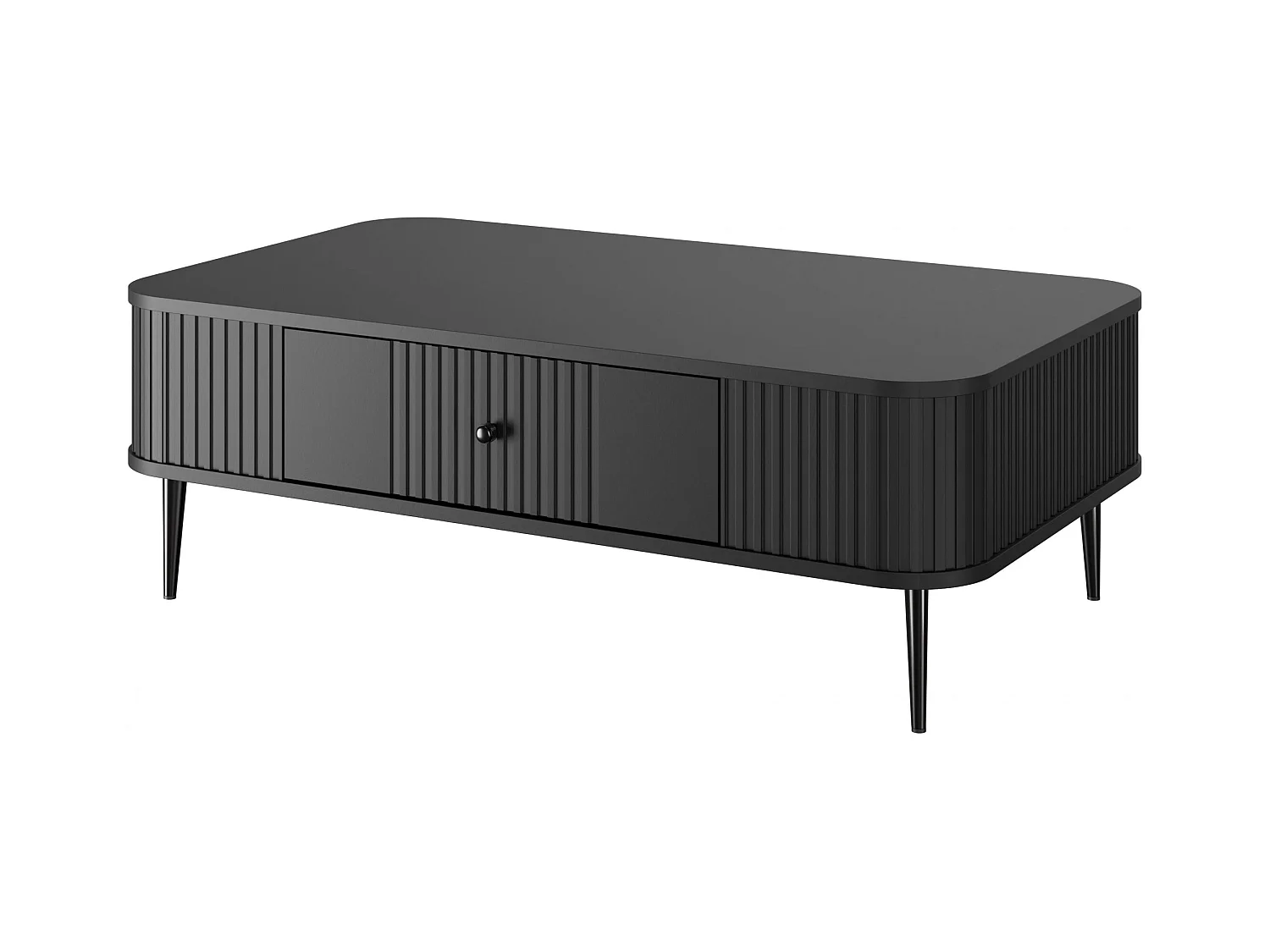 Couchtisch mit 1 Schublade und Metallfuß, 103 x 35 cm