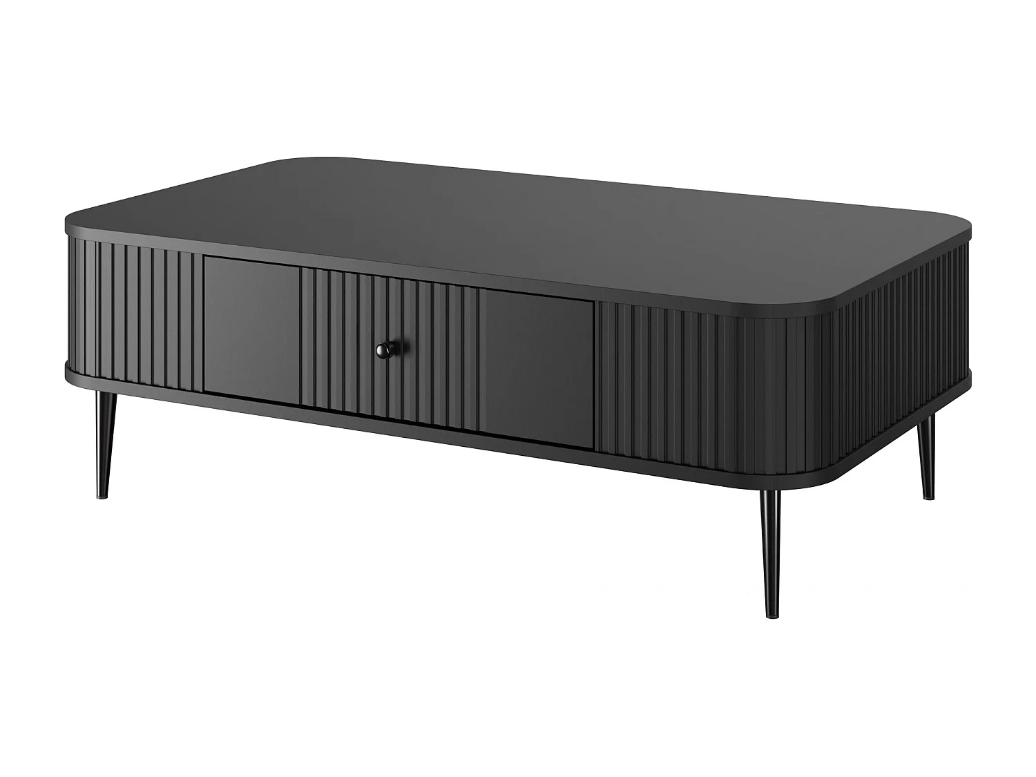 Couchtisch mit 1 Schublade und Metallfuß, 103 x 35 cm