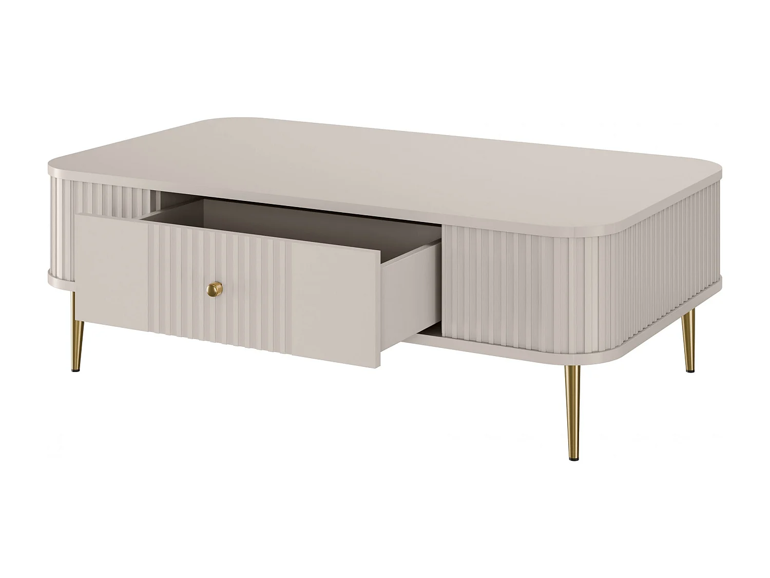 Mesita 1 cajón con pie metálico 103x35 cm