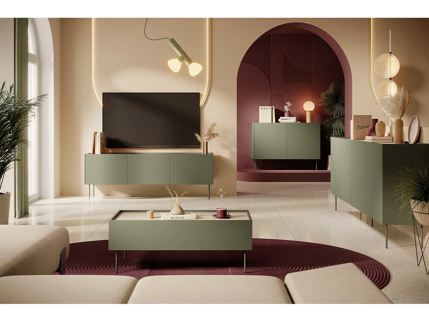 Tavolino 2 cassetti con piede in metallo 120x45 cm