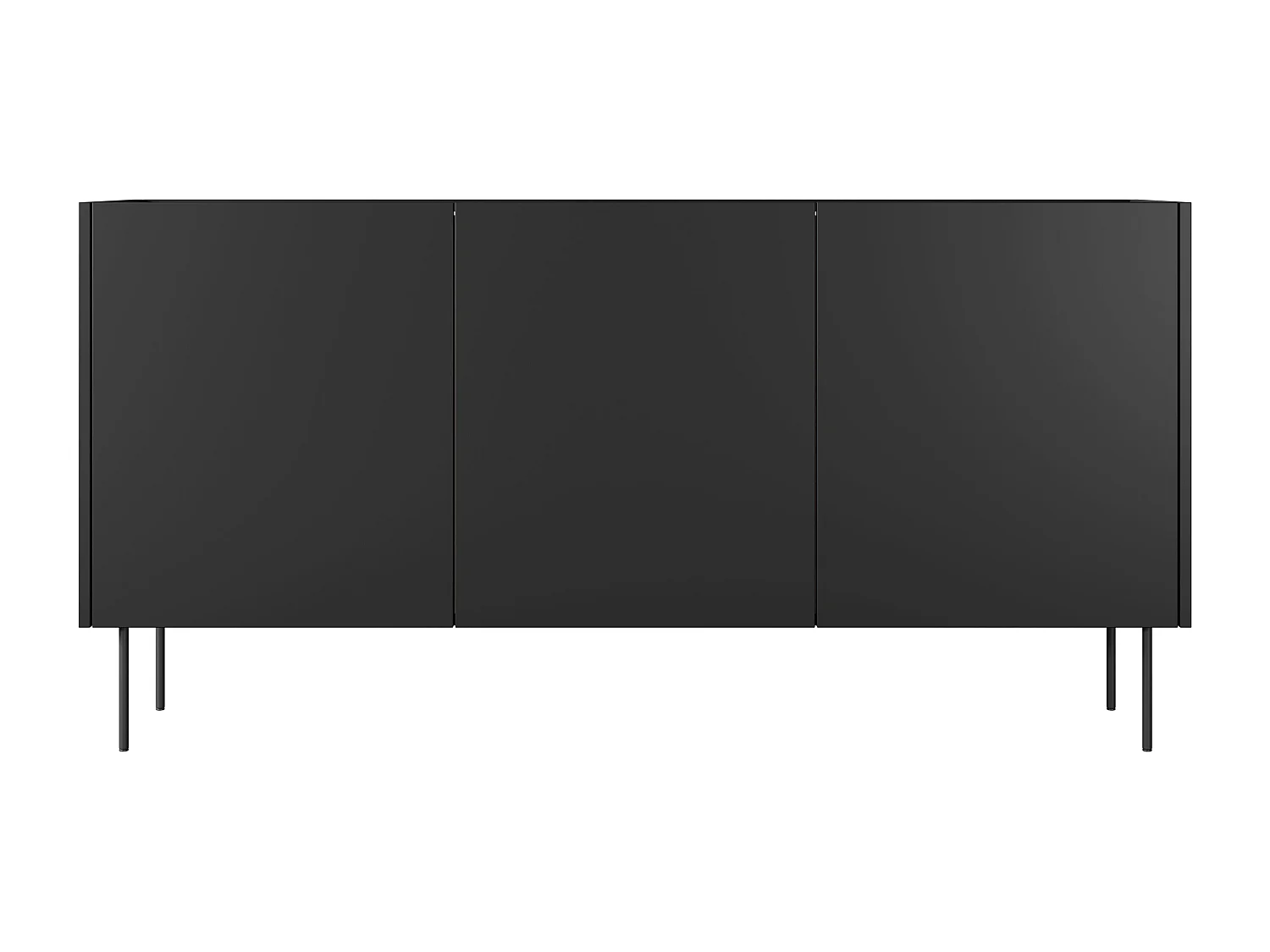 Cómoda de 3 puertas y 2 cajones con pie metálico 170x85 cm