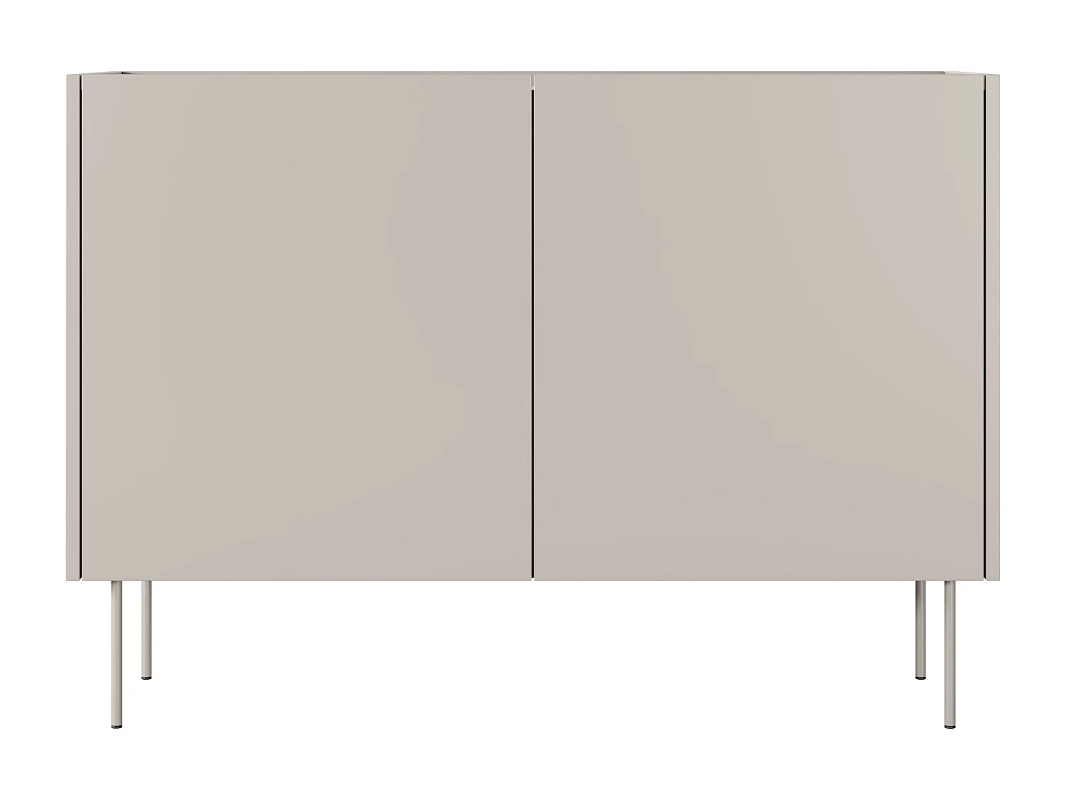 Dressoir met 2 deuren en 2 lades met metalen voet 120x85 cm