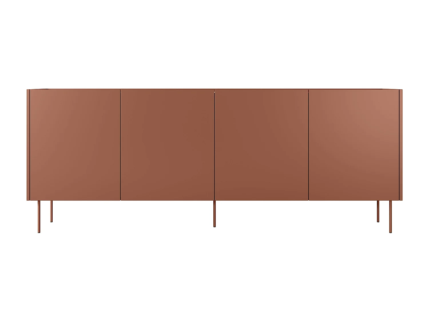 Cômoda 4 portas com pé metálico 220x85 cm