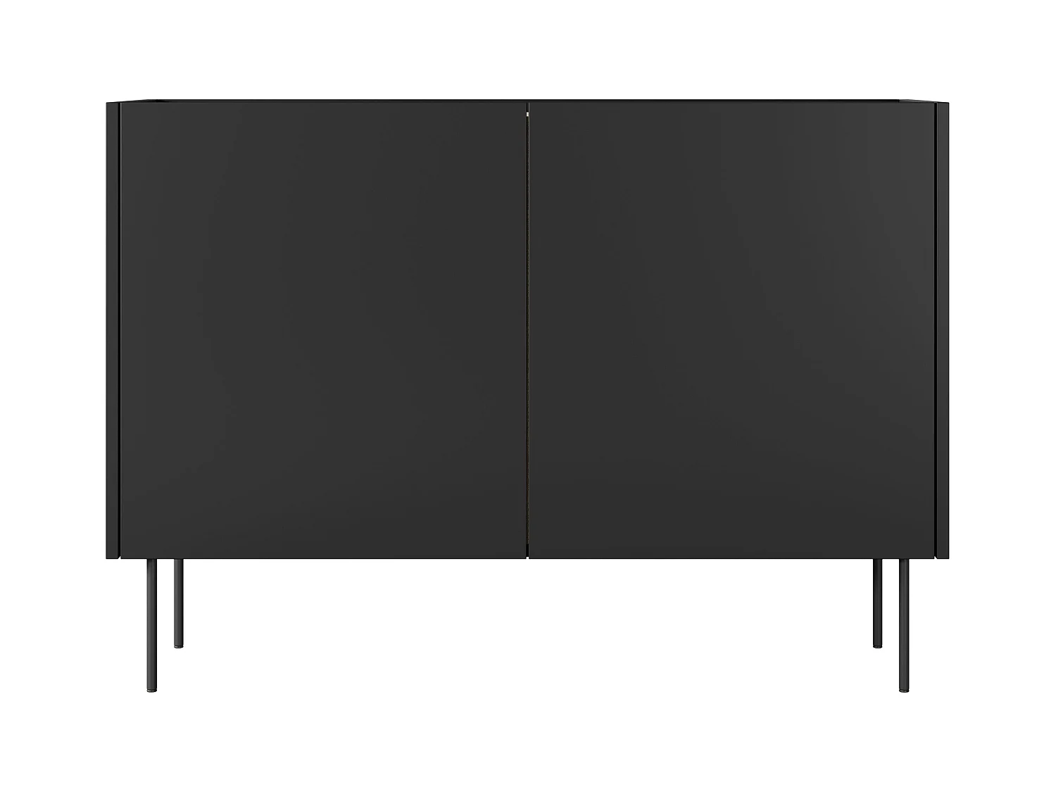 Dressoir met 2 deuren en 2 lades met metalen voet 120x85 cm