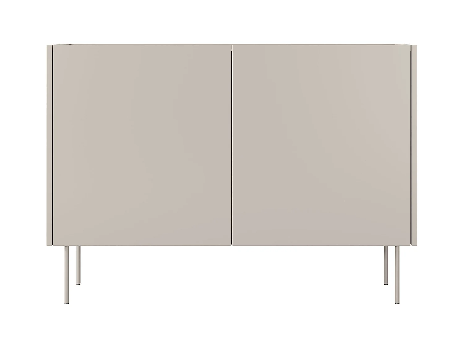 2 deurs commode met metalen voet 120x85 cm