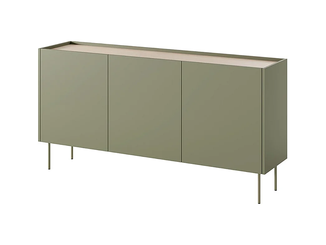 Dressoir met 3 deuren en 2 lades met metalen voet 170x85 cm