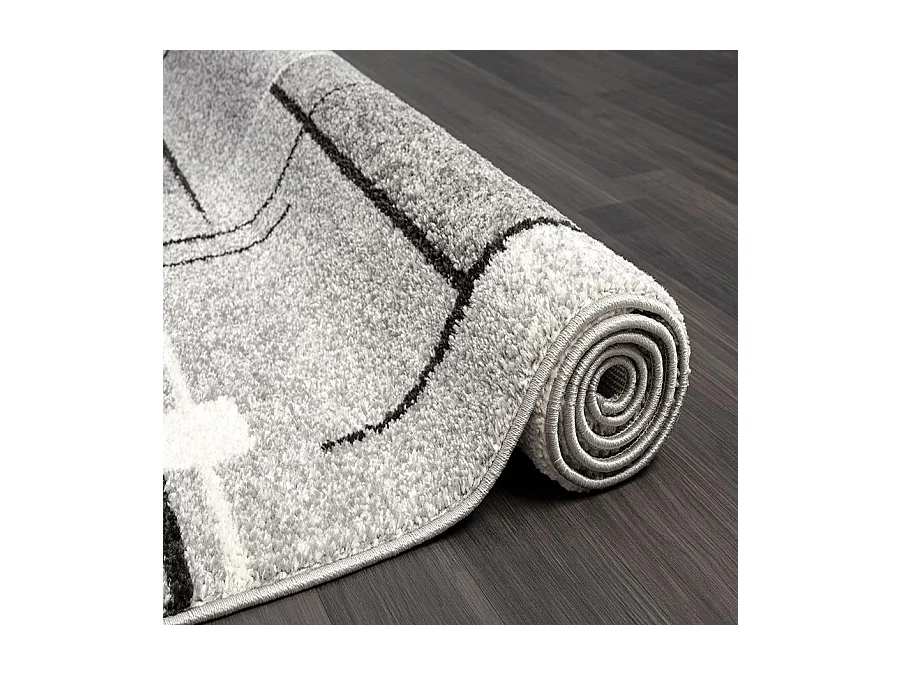 Tapete Pearl Sala estar moderna Pilha curta, Cinza, 160 x 220 cm