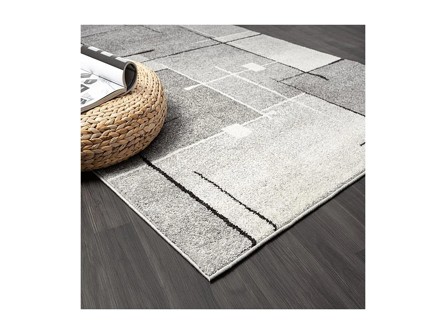 Alfombra Pearl Salón morno Pelo corto, Gris, 80 x 140 cm