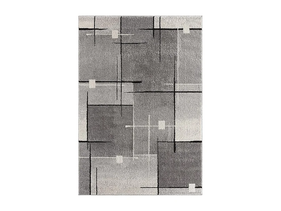 Teppich Pearl Modern Wohnzimmer Kurzflor, Grau, 80 x 140 cm