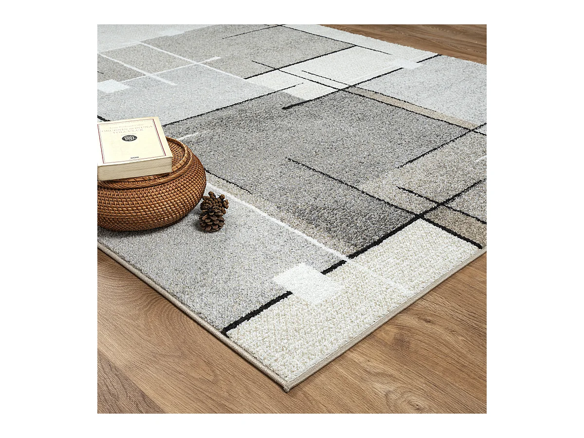 Tapete Pearl Sala estar moderna Pilha curta, Bege, 240 x 330 cm